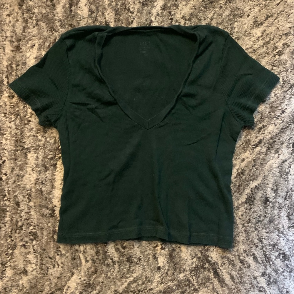 size small green crop top